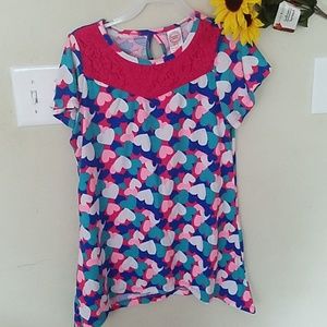 LACE FRONT HEART SHIRT